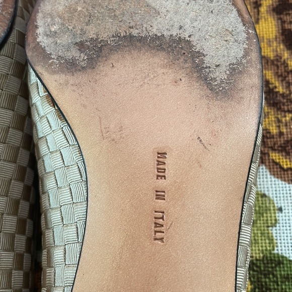 Salvatore Ferragamo Vintage Pumps MARISA CALF Basket Weave Size 7B - Picture 10 of 11